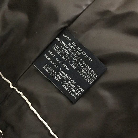 New Cole Haan brown puffer down long jacket coat with hidden hood - Picture 9 of 12